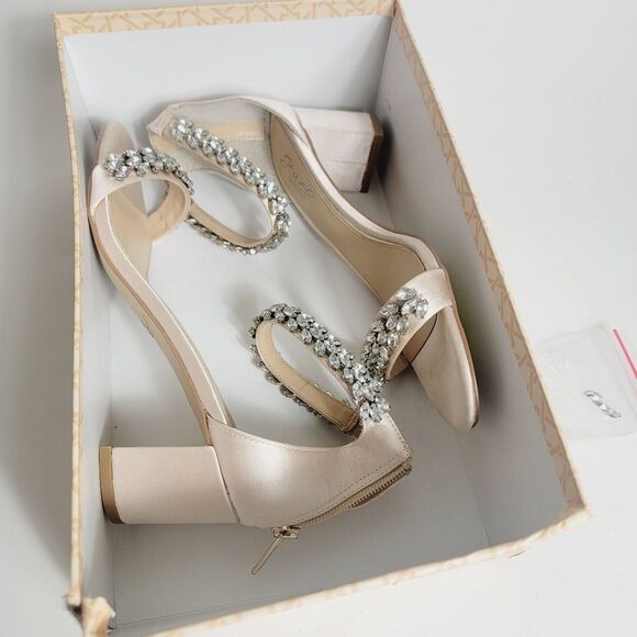 Badgley Mischka Jewell Bejeweled Bronwen Dress Wedding Prom Formal Shoes 7.5 - Picture 11 of 11